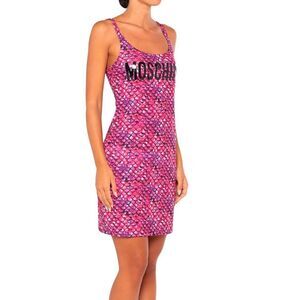 Moschino Pink and Purple Scaled Dress